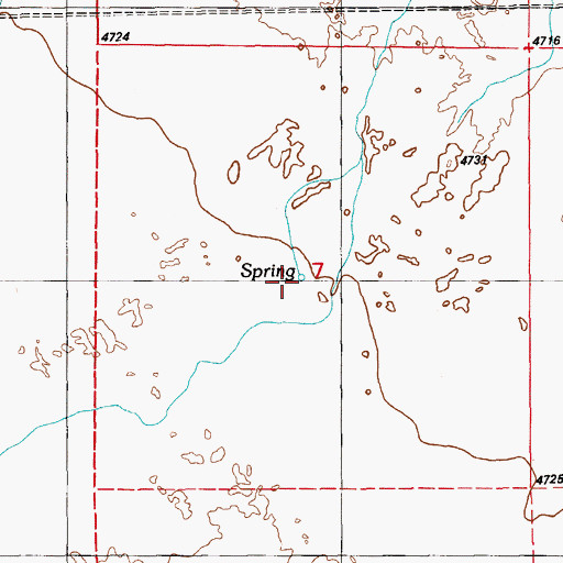 Topographic Map of Briar Spring, NV