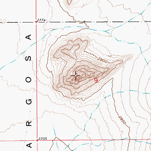 Topographic Map of Sand Hill Peak, NV