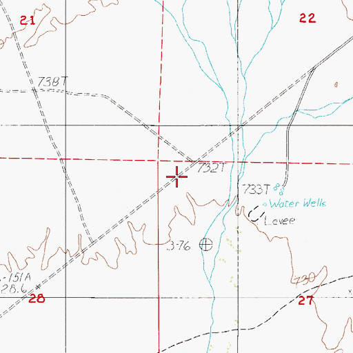 Topographic Map of Miller Well Number Two, NV