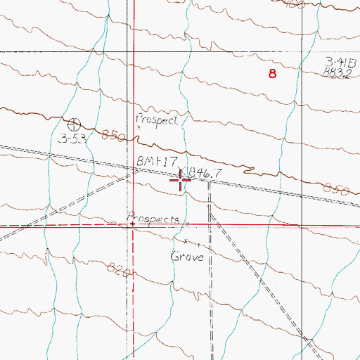 Topographic Map of Amargosa (historical), NV