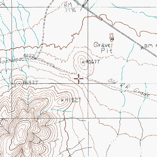 Topographic Map of Ancram (historical), NV