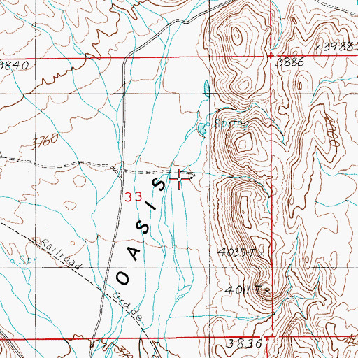 Topographic Map of Howell Ranch, NV