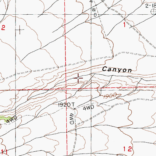 Topographic Map of Locust Spring, NV