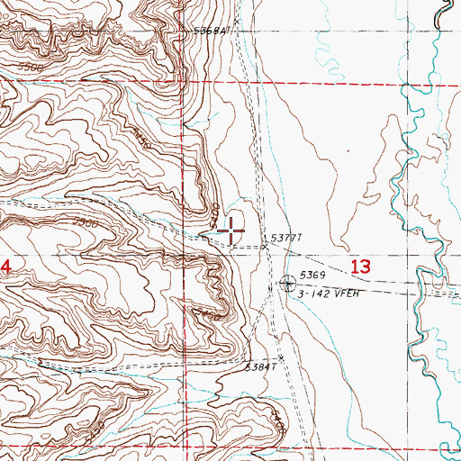 Topographic Map of Millers, NV