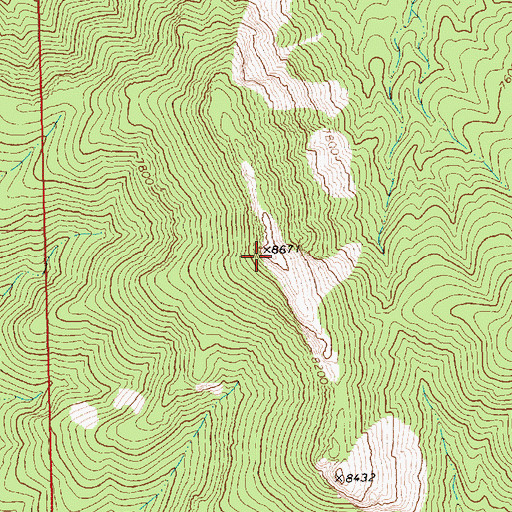 Topographic Map of Red Butte, NV