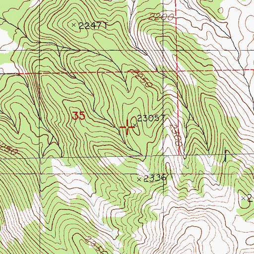Topographic Map of Hamilton Butte, NV