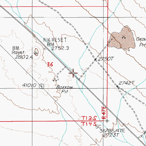 Topographic Map of Chloride, NV