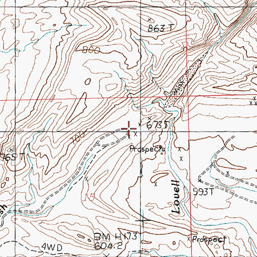 Topographic Map of West End Mine, NV