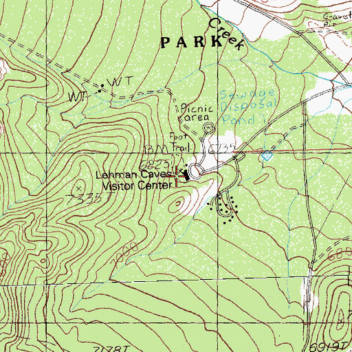Topographic Map of Great Basin National Park Visitor Center, NV