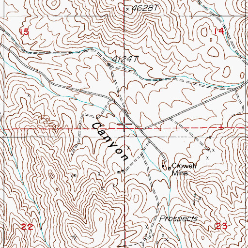 Topographic Map of Fluorine (historical), NV