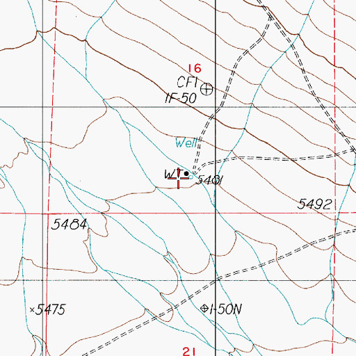 Topographic Map of Cornell Well, NV