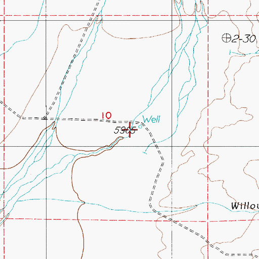 Topographic Map of Blair Well, NV