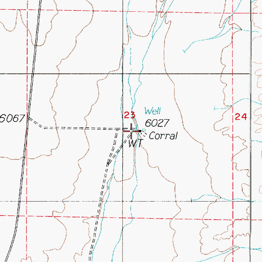 Topographic Map of Chance Well, NV
