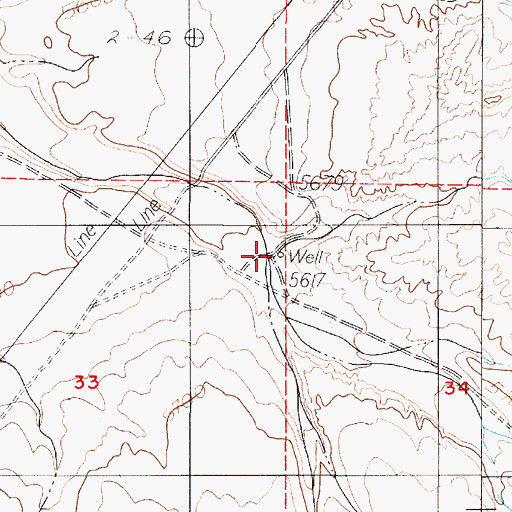 Topographic Map of Peavine Well, NV