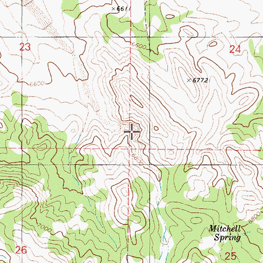 Topographic Map of Taylor Spring, NV