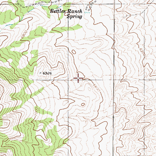 Topographic Map of South Mitchell Spring, NV