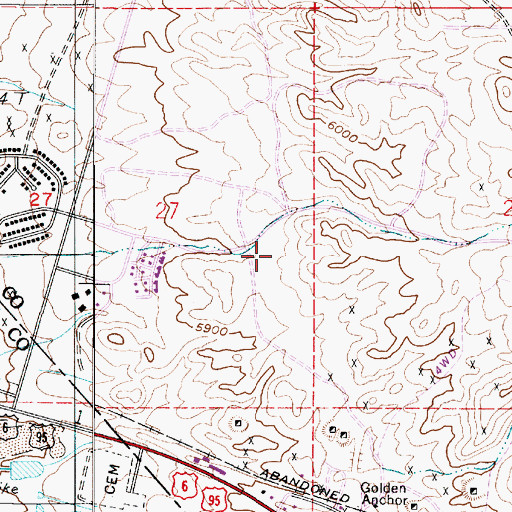 Topographic Map of Silver Rim Elementary School, NV