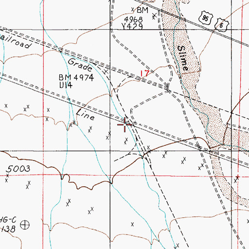 Topographic Map of Main Line Junction (historical), NV