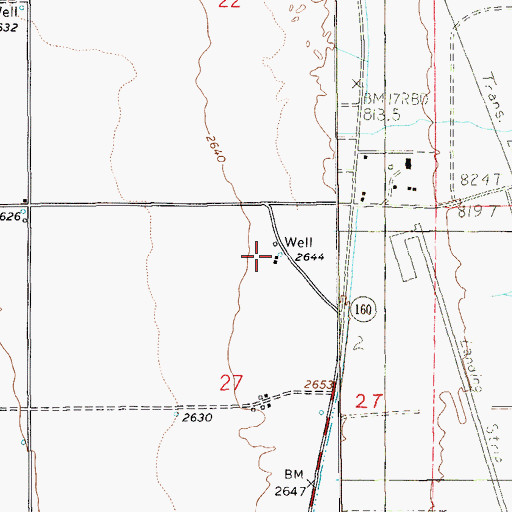 Topographic Map of Garlin Ranch, NV