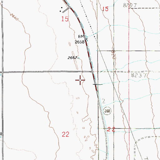 Topographic Map of Fowler Ranch, NV