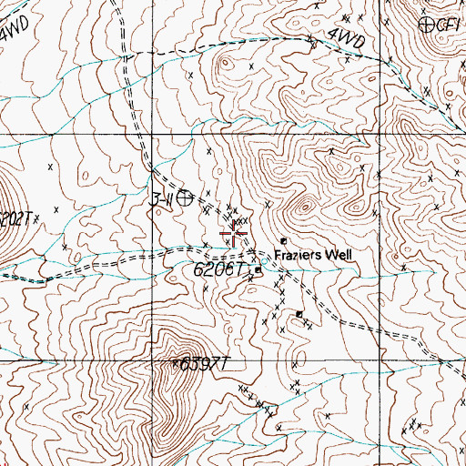 Topographic Map of San Antonio (historical), NV