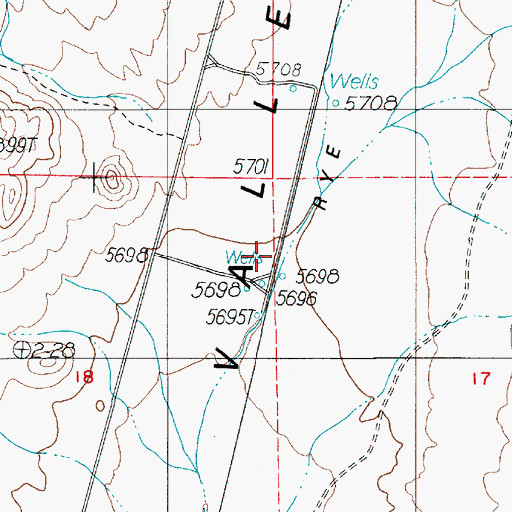 Topographic Map of Rye Patch (historical), NV