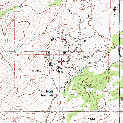 Topographic Map of Klondike (historical), NV