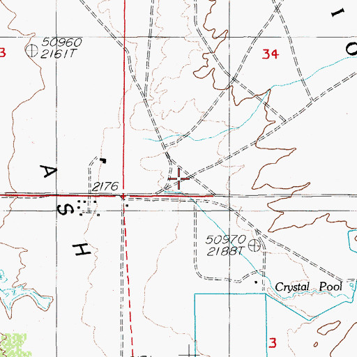 Topographic Map of Big Spring, NV
