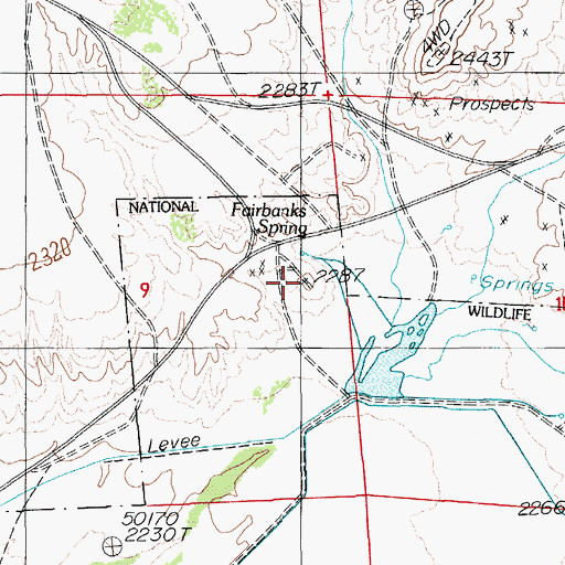 Topographic Map of Fairbanks Ranch (historical), NV