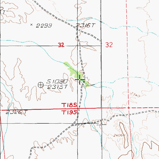 Topographic Map of Winters Holes, NV