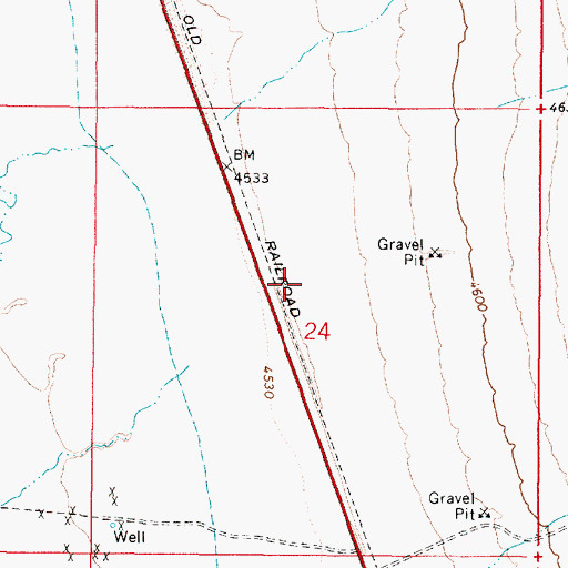 Topographic Map of Marotts Borax Works (historical), NV