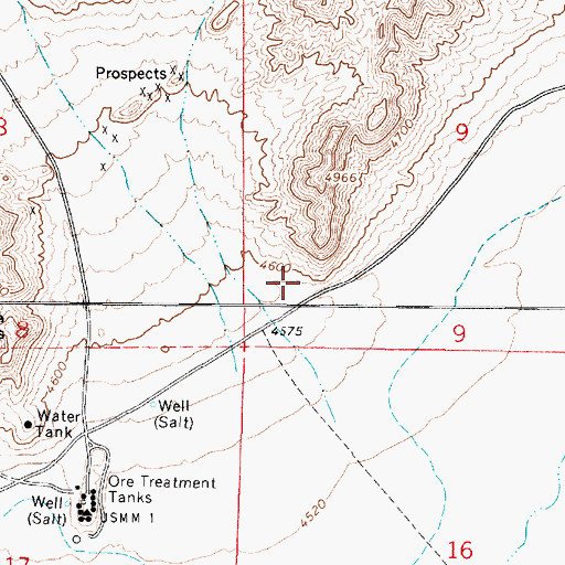Topographic Map of Faringtons Salt Dump (historical), NV
