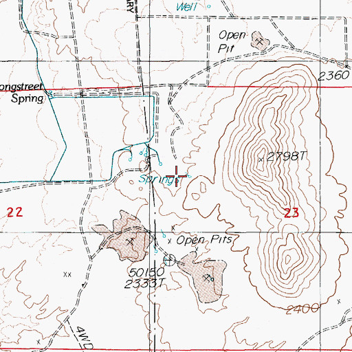 Topographic Map of Indian Garden Spring, NV