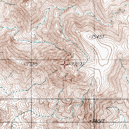 Topographic Map of San Antonio Mountain, NV