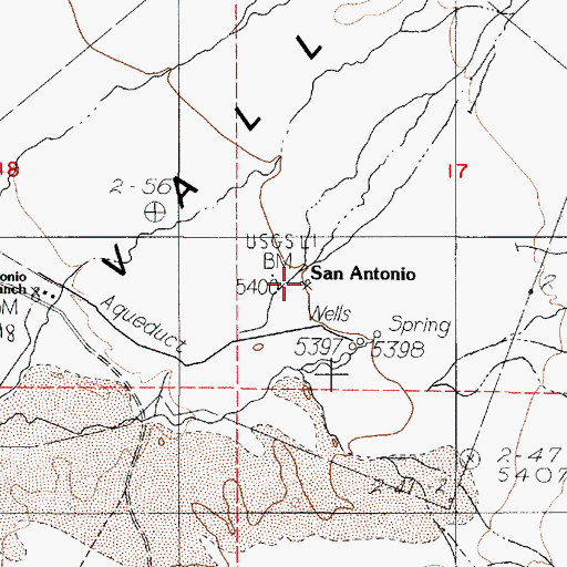 Topographic Map of San Antonio Smelting Works, NV
