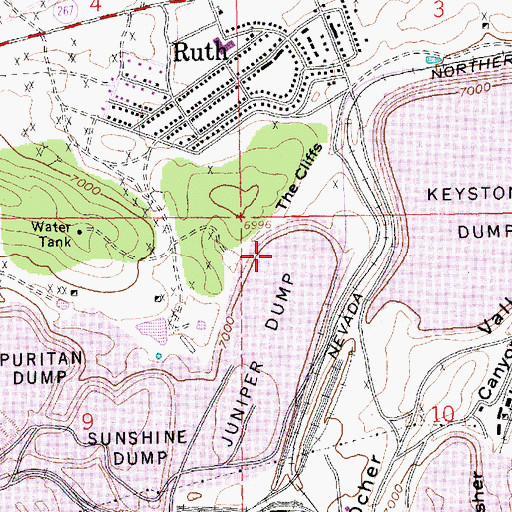 Topographic Map of Sunshine Camp (historical), NV