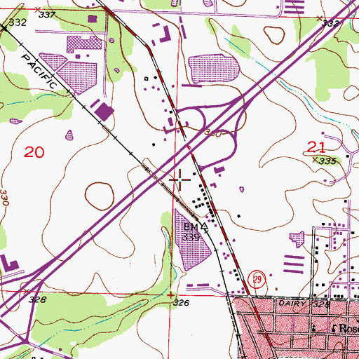 Topographic Map of KXAR-FM (Hope), AR