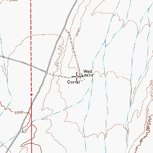 Topographic Map of Charlies Well, NV