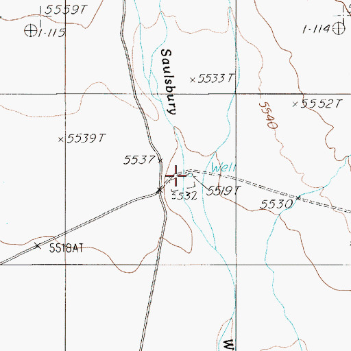 Topographic Map of Salsbury Well, NV