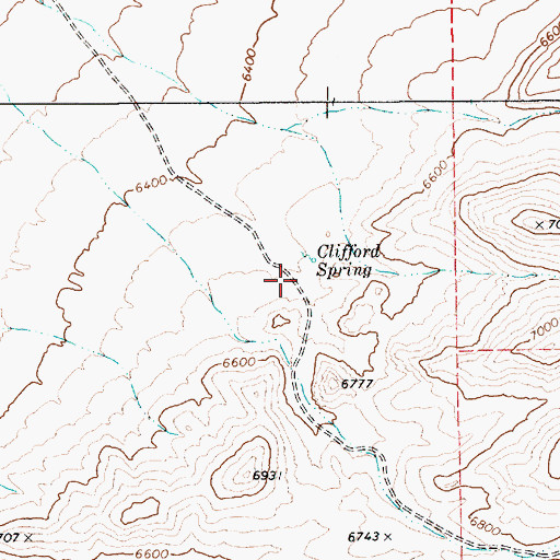 Topographic Map of Lower Belie Helen Gulch Well Number Two, NV