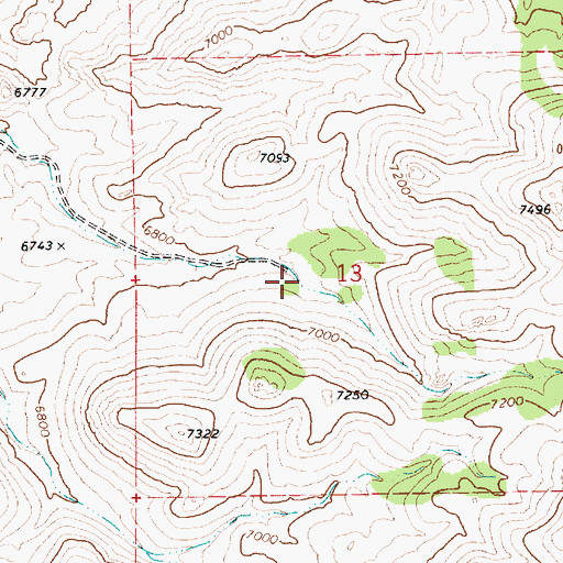 Topographic Map of Lower Belie Helen Gulch Well Number One, NV