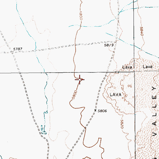 Topographic Map of Lava Bed Spring, NV