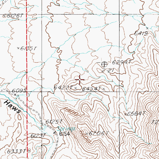 Topographic Map of Haws Canyon Spring, NV