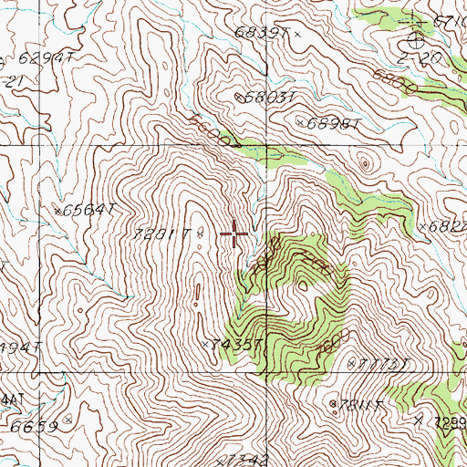 Topographic Map of Haws Canyon Spring Number One, NV