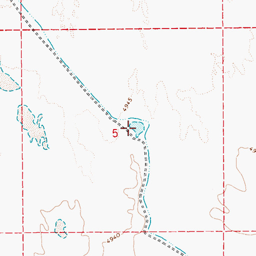Topographic Map of Eastside Reservoir, NV