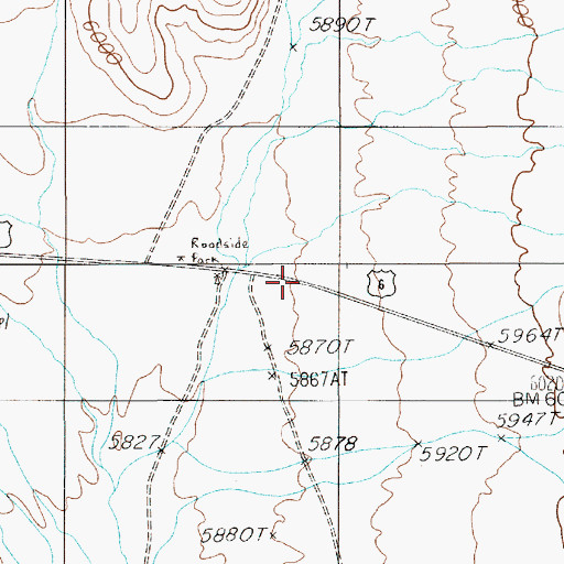 Topographic Map of Nays Station (historical), NV