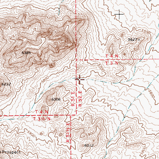 Topographic Map of Twin Canon (historical), NV