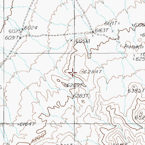 Topographic Map of Horseshoe (historical), NV
