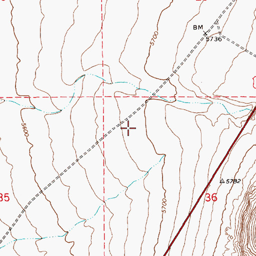 Topographic Map of Hotcreek (historical), NV