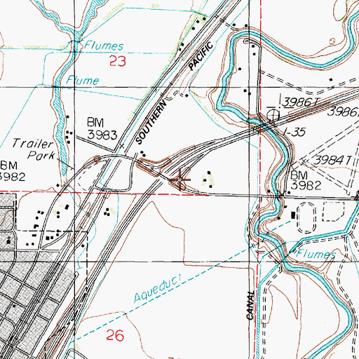 Topographic Map of East Lovelock Interchange, NV
